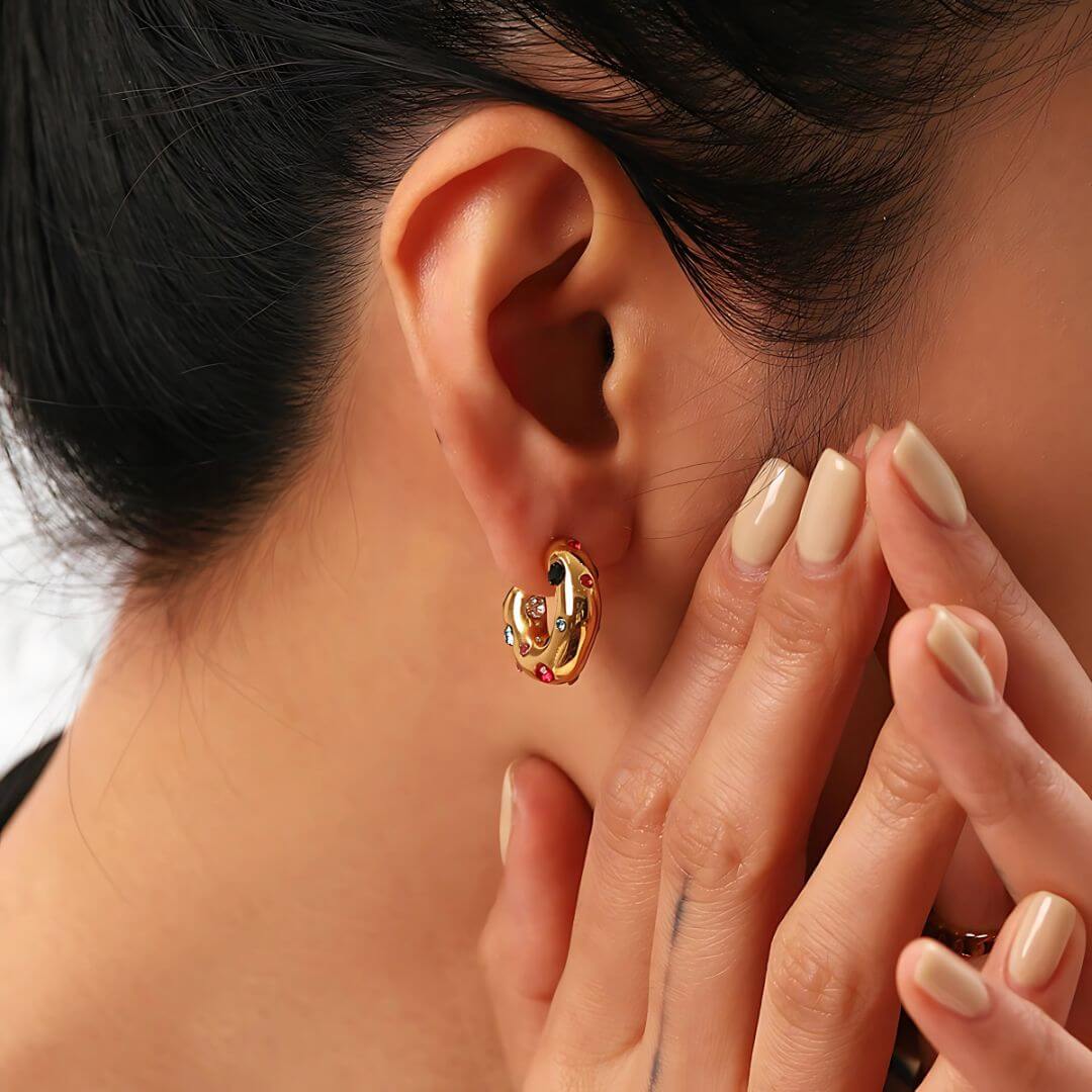 Buy Anouk Women Unique Silver Plated German Silver Jhumka Earrings...
