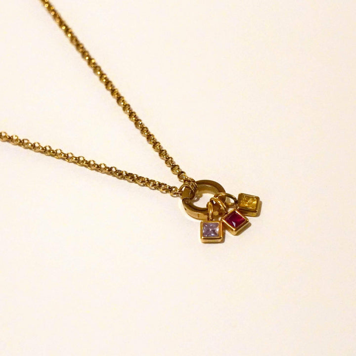 Personalised Aria Birthstone Necklace