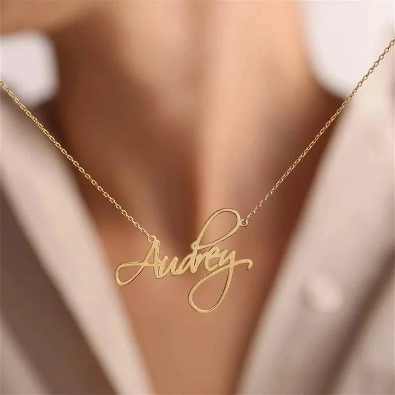 Personalised Audrey Name Necklace