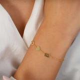 Personalised Heidi Heart Initial Bracelet