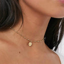Personalised Lunar Initial Disc Necklace
