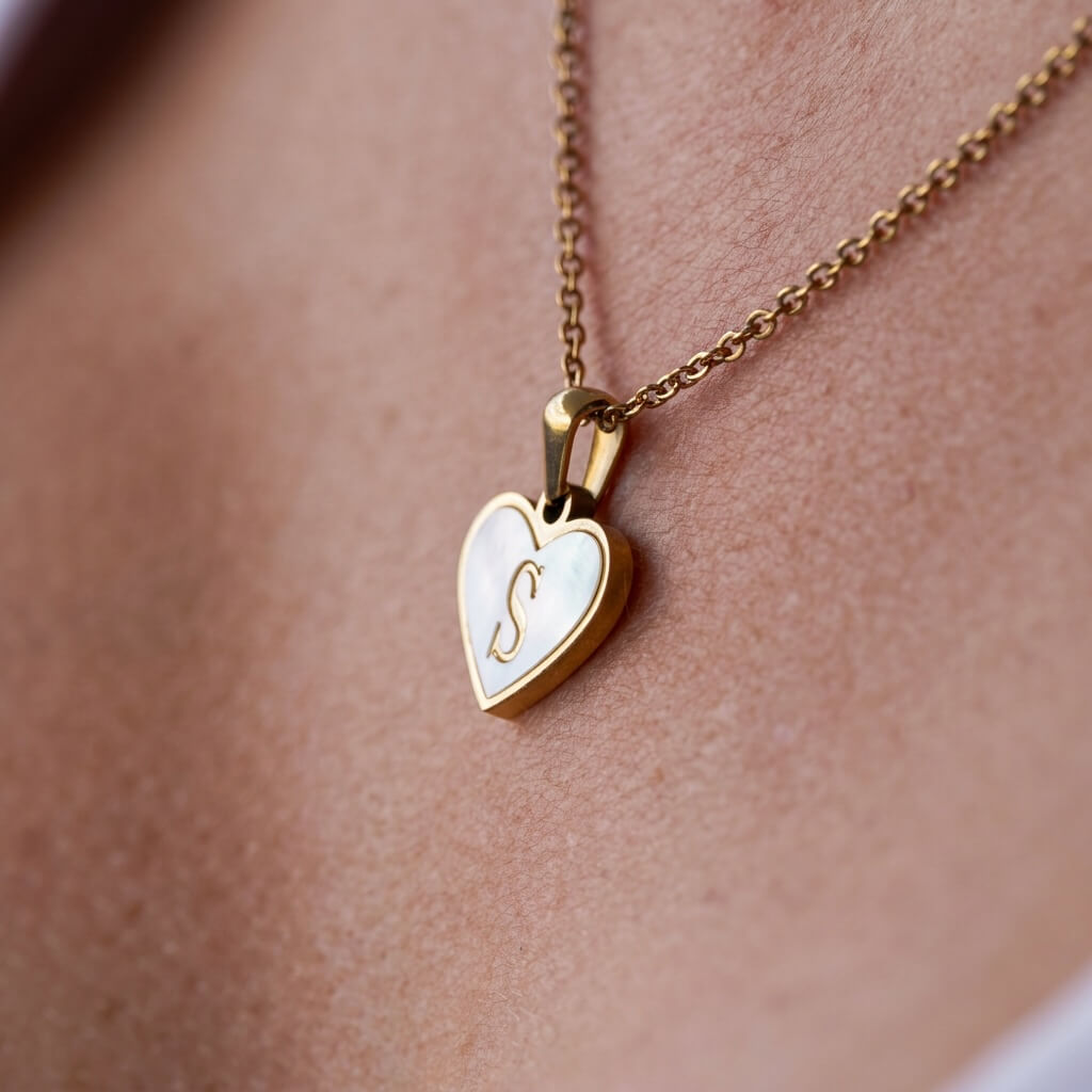 Personalised Alora Heart Initial Necklace