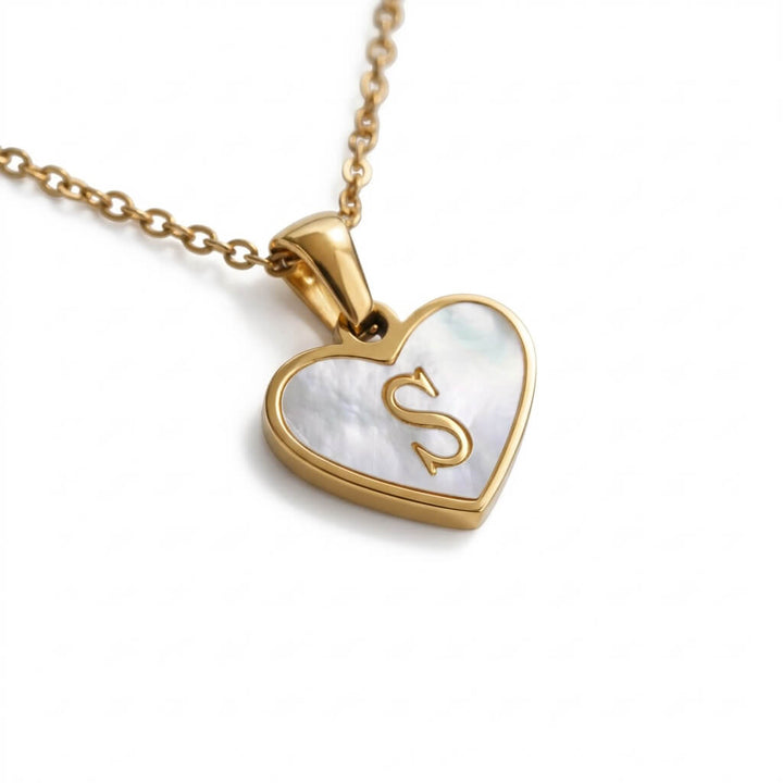 Personalised Alora Heart Initial Necklace