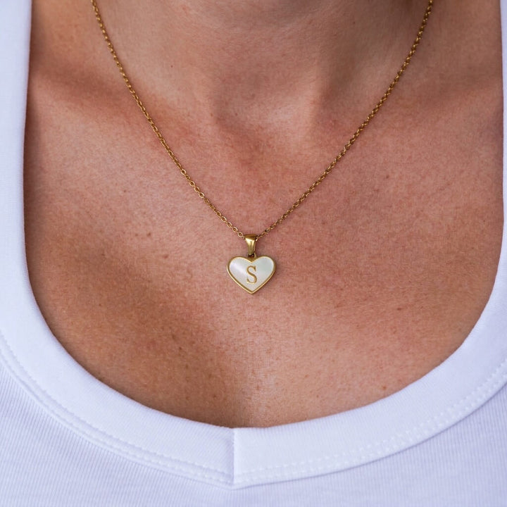 Personalised Alora Heart Initial Necklace