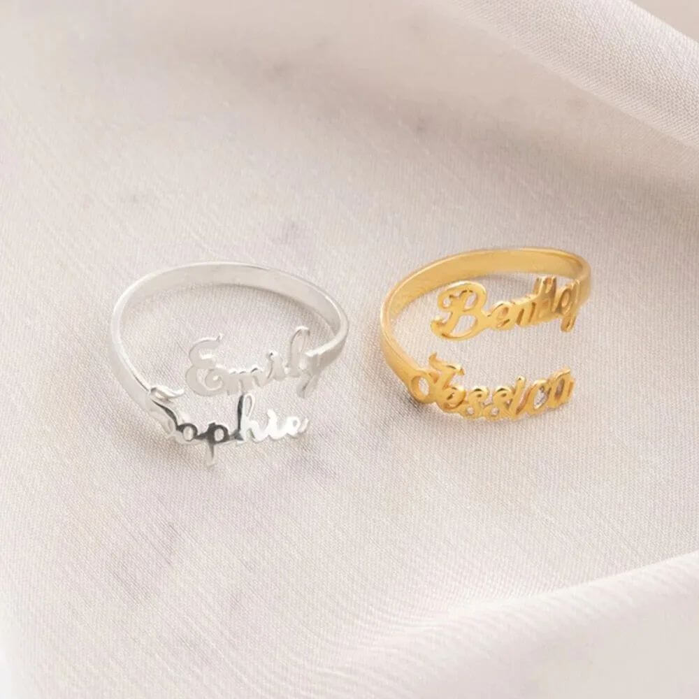 Personalised Jasmine Name Ring