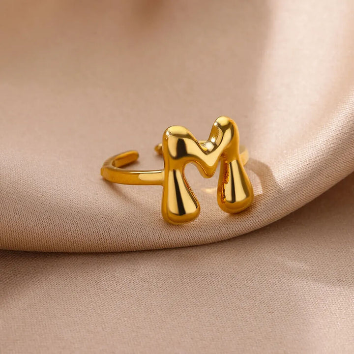 Personalised Kia Bubble Initial Ring