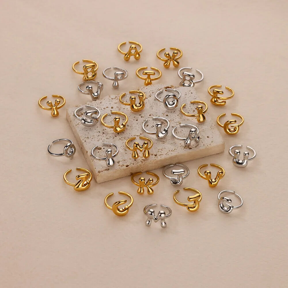 Personalised Kia Bubble Initial Ring