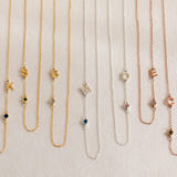 Personalised Soraya Birthstone Initial Necklace