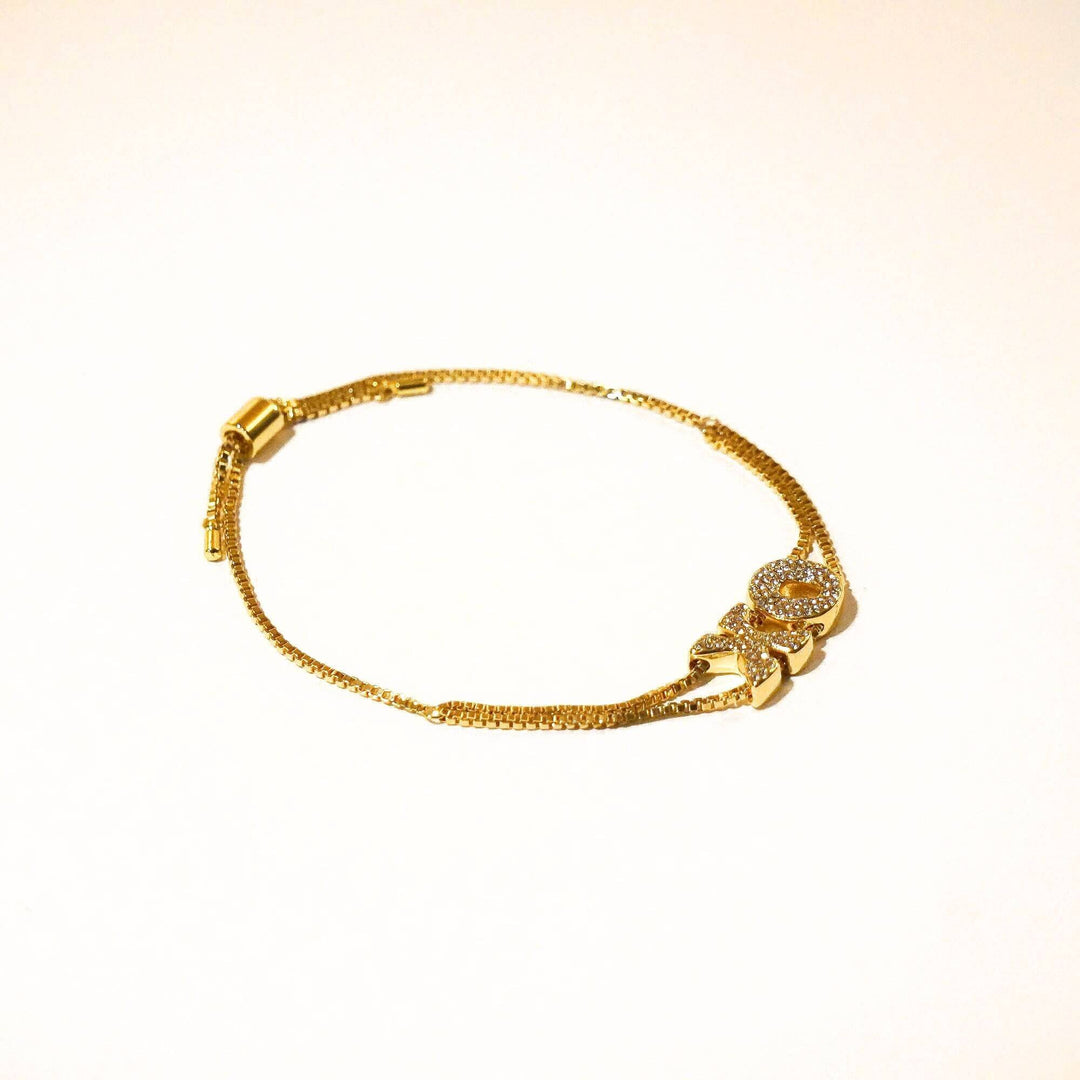 Personalised Bria Bubble Initial Bracelet