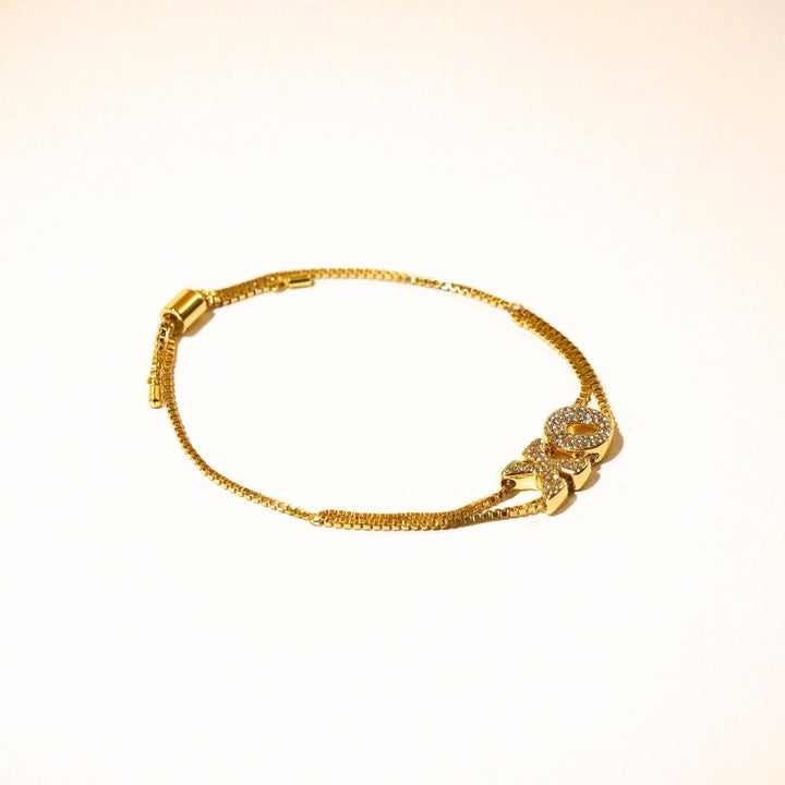 Personalised Bria Bubble Initial Bracelet