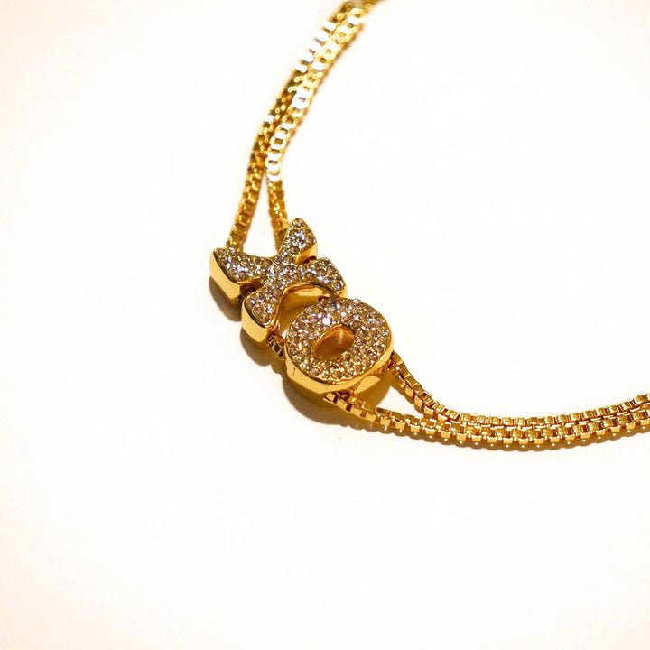 Personalised Bria Bubble Initial Bracelet