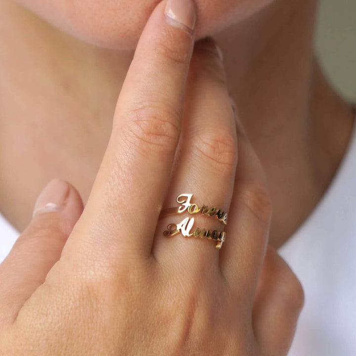 Personalised Jasmine Name Ring