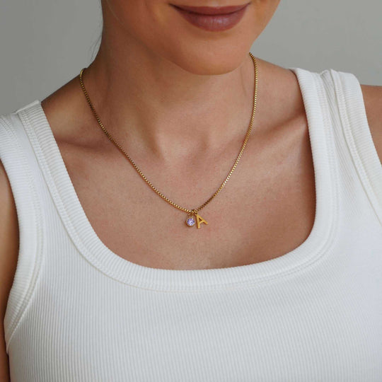 Celeste Initial Diamond Necklace
