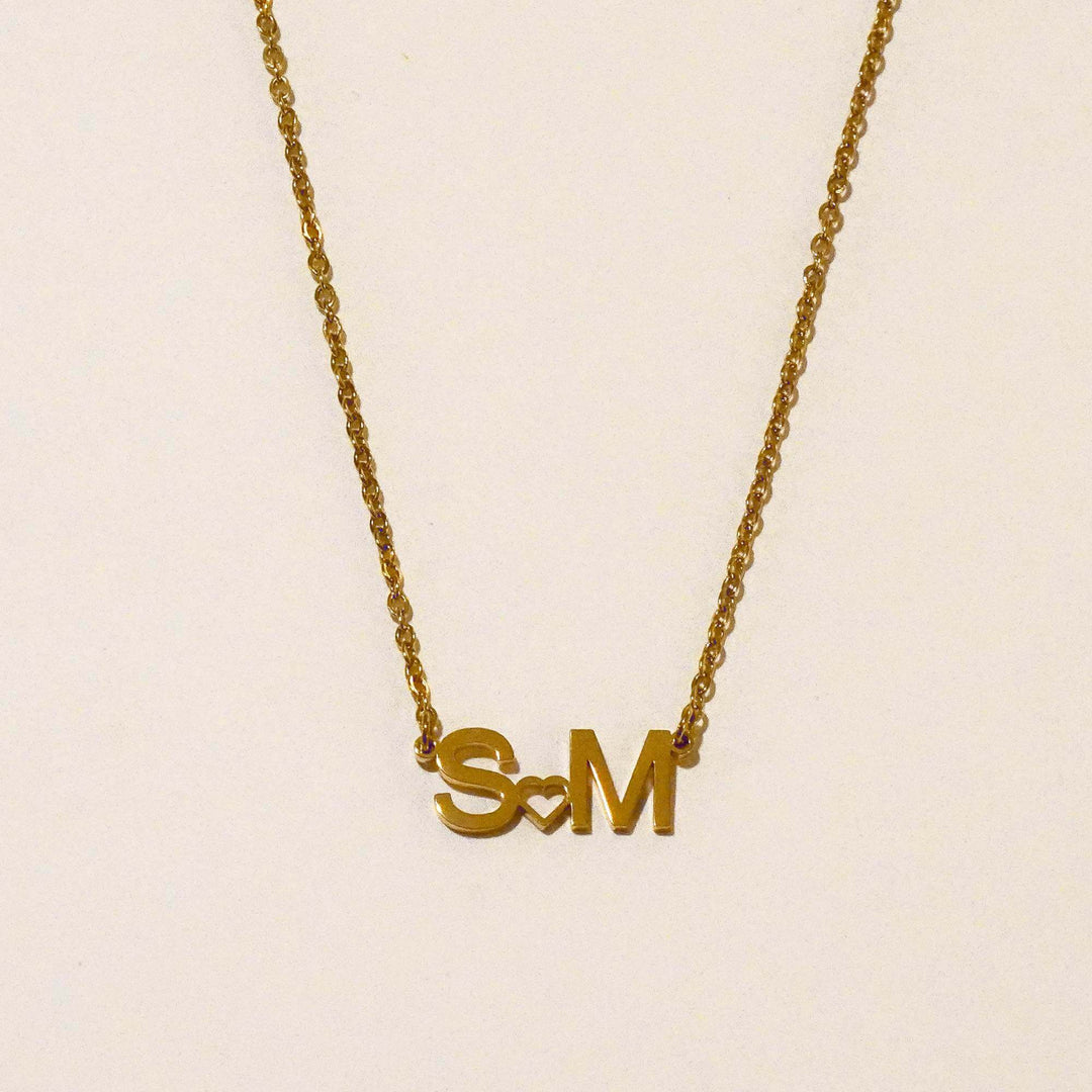 Personalised Kara Heart Initial Necklace