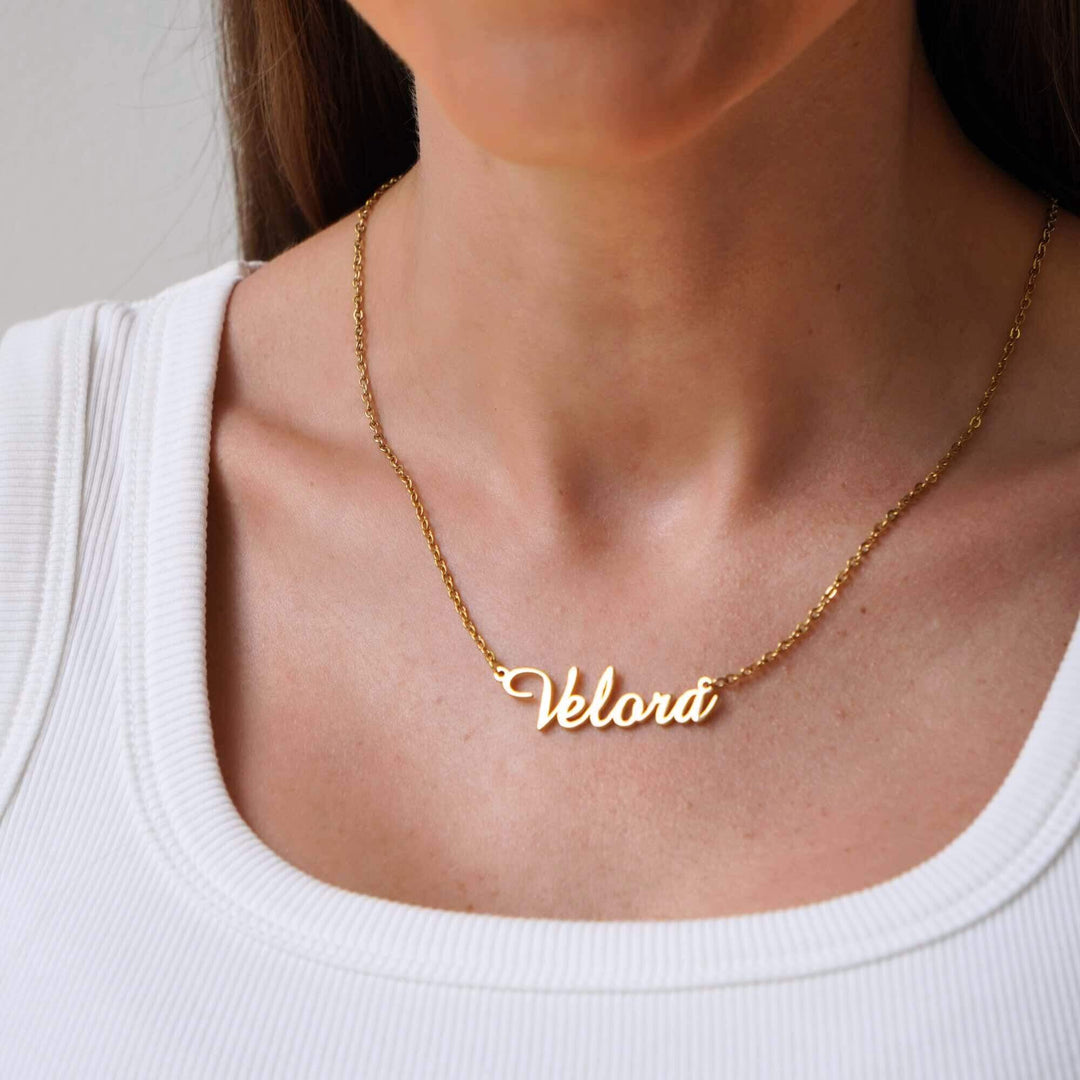 Personalised Name Necklace Gold Silver High Quality Waterproof