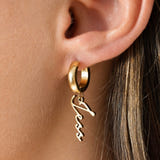 Personalised Jess Hoop Name Earrings